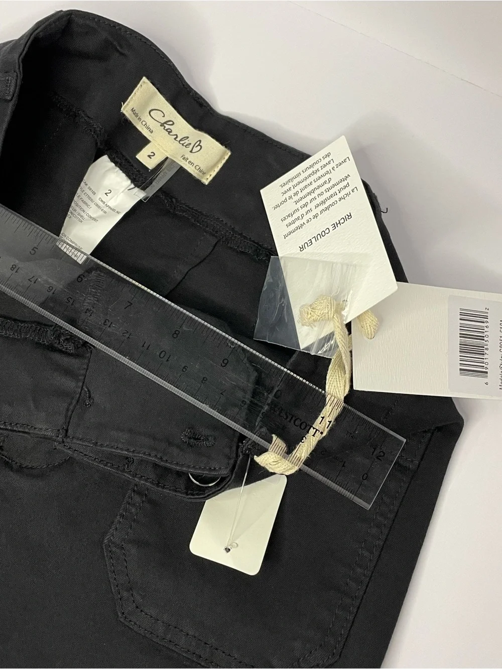 CHARLIE B Black cotton shorts